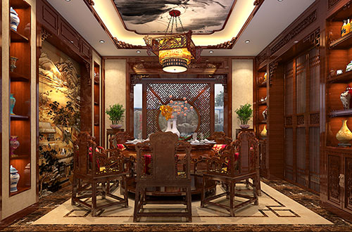 长春温馨雅致的古典中式家庭装修设计效果图